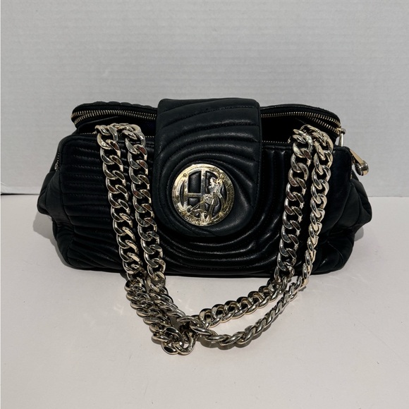 henri bendel Handbags - Preowned Henri Bendel 5-Pocket Black Quilted Lambskin Gold Chain Shoulder Bag